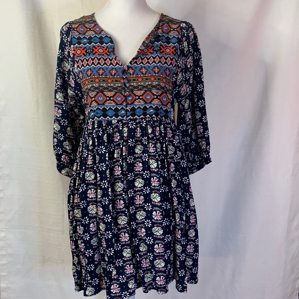 Umgee Multicolor Patterned Mini Dress